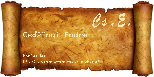 Csényi Endre névjegykártya