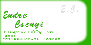 endre csenyi business card